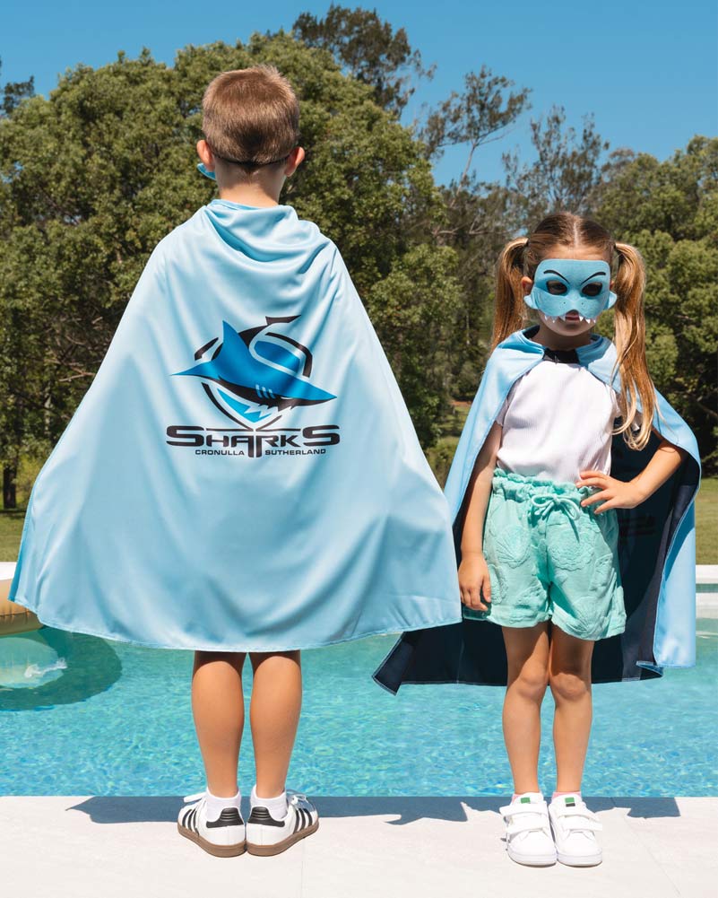 NRL Sharks Mascot Kids Mask - Image 4