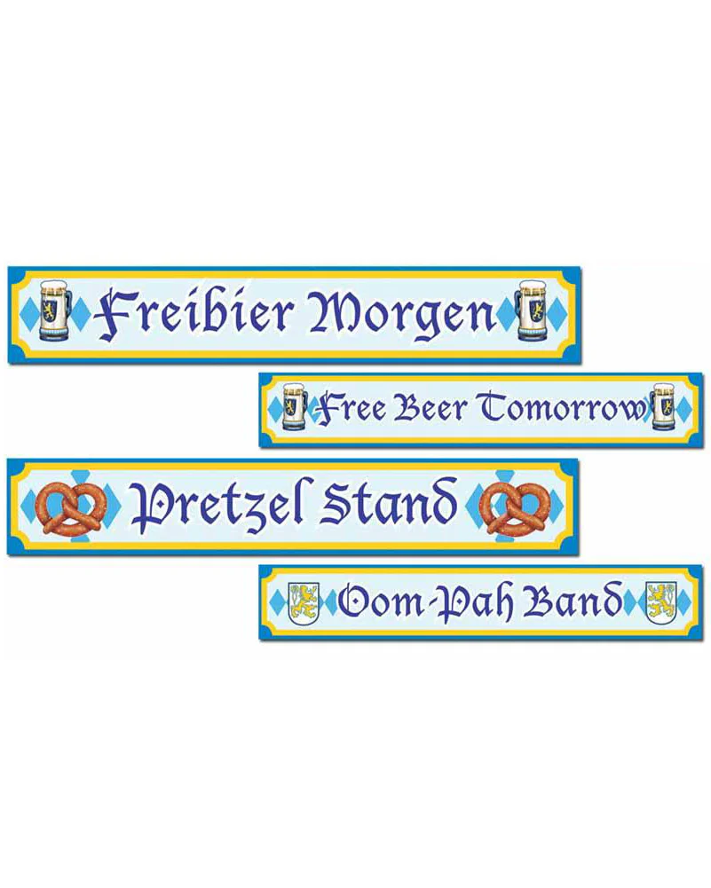 Oktoberfest Sign Cutouts Pack of 4 - Image 2