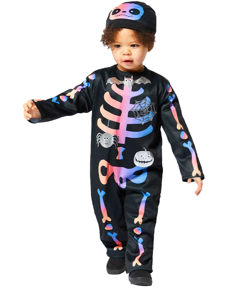 Ombre Skeleton Girls Costume 4-6 Years