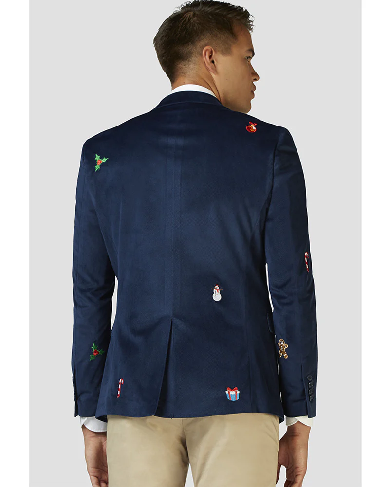 Opposuit Christmas Icons Navy Deluxe Mens Blazer - Image 4