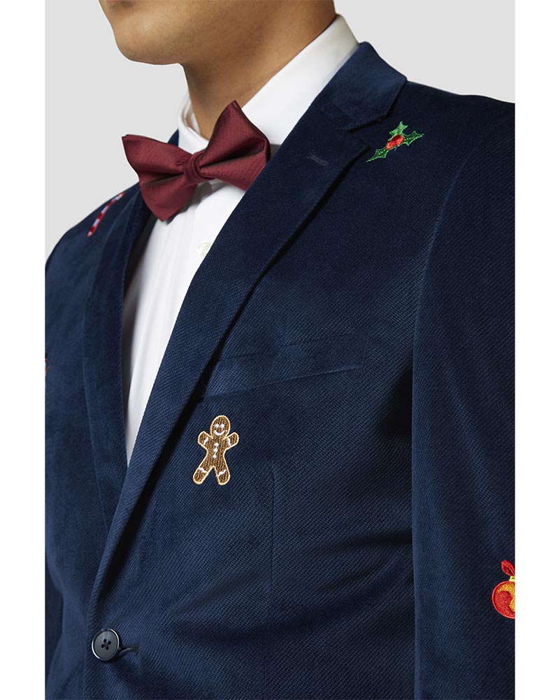 Opposuit Christmas Icons Navy Deluxe Mens Blazer - Image 6