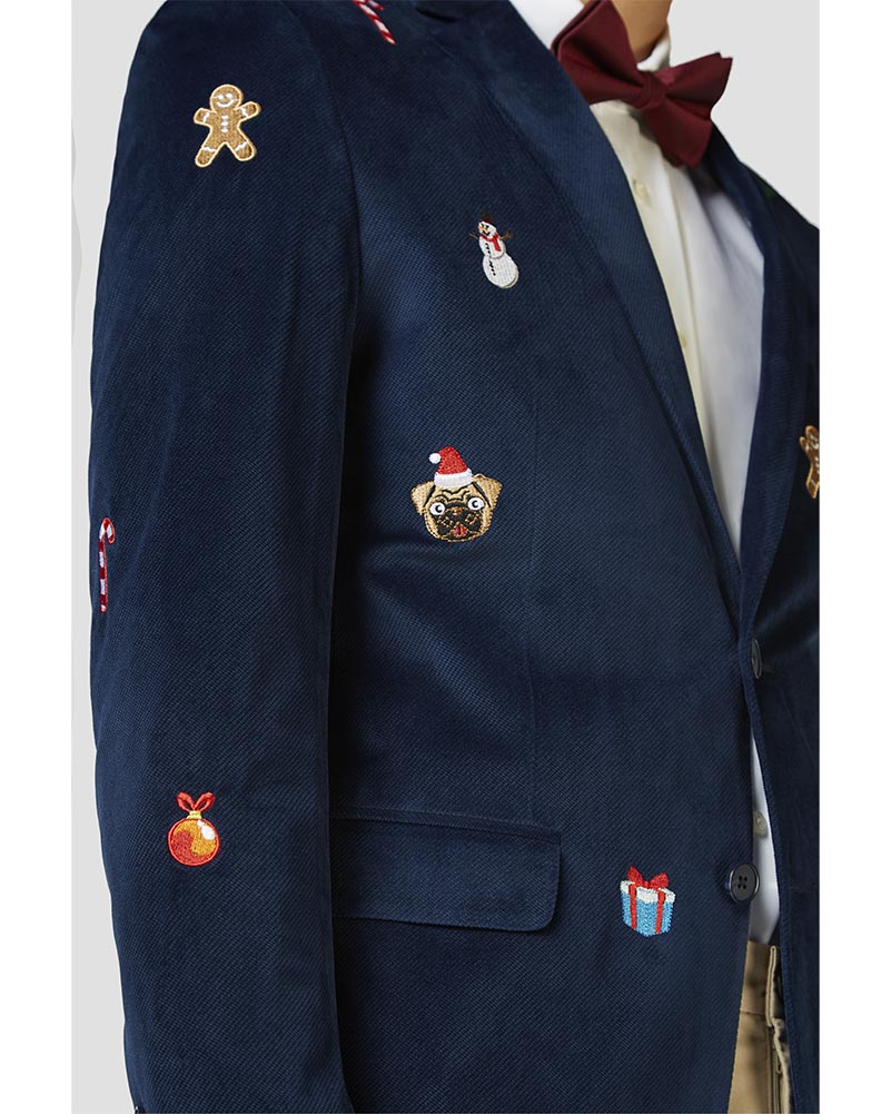 Opposuit Christmas Icons Navy Deluxe Mens Blazer - Image 7