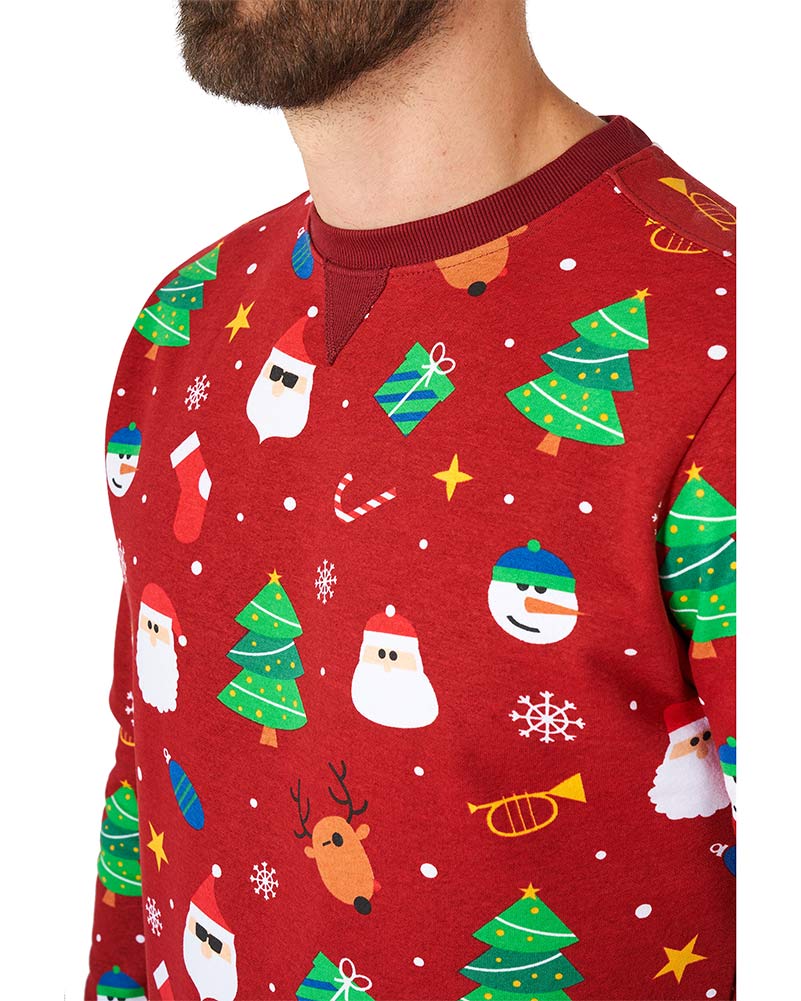 Opposuit Festivity Red Mens Christmas Sweater - Image 4