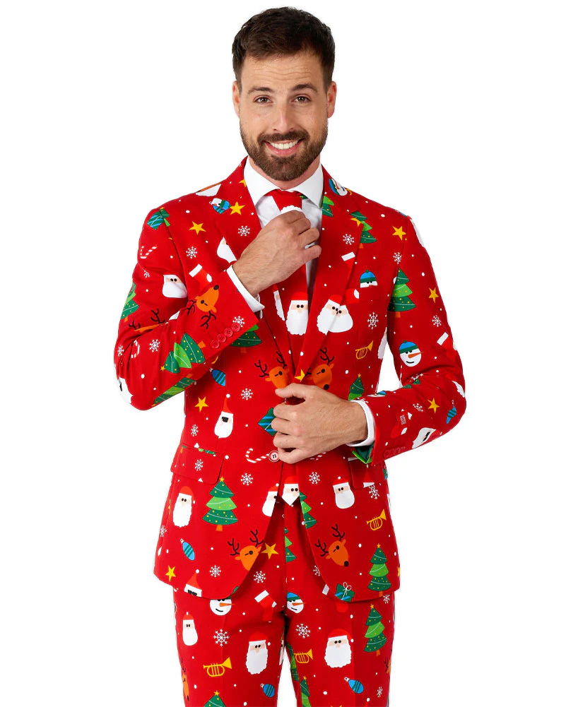 Opposuit Festivity Red Premium Mens Christmas Suit - Image 2