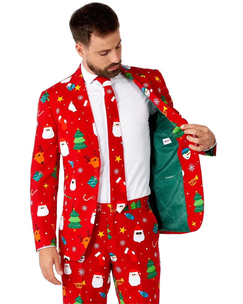 Opposuit Festivity Red Premium Mens Christmas Suit - Image 4