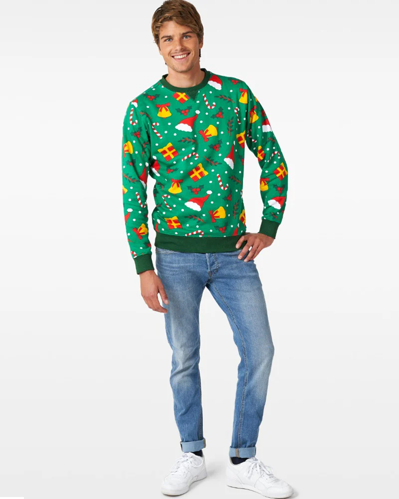 Opposuit Holiday Greenish Mens Christmas Sweater - Image 2