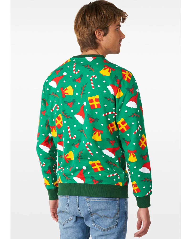 Opposuit Holiday Greenish Mens Christmas Sweater - Image 3