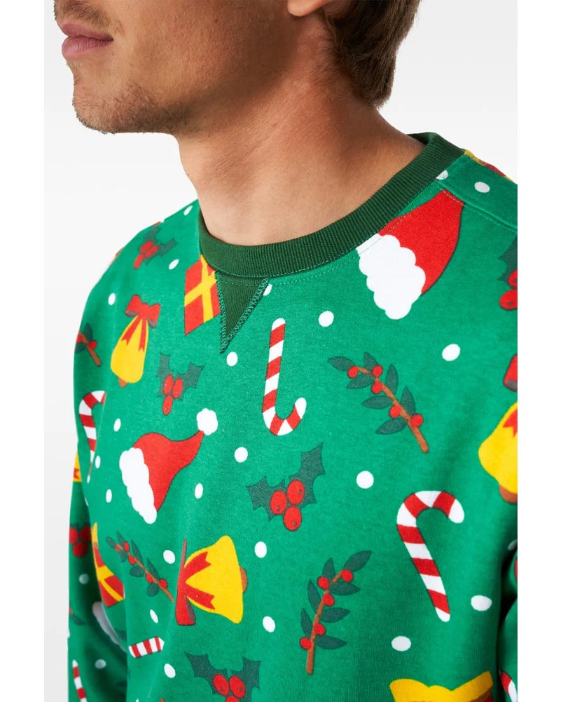 Opposuit Holiday Greenish Mens Christmas Sweater - Image 4