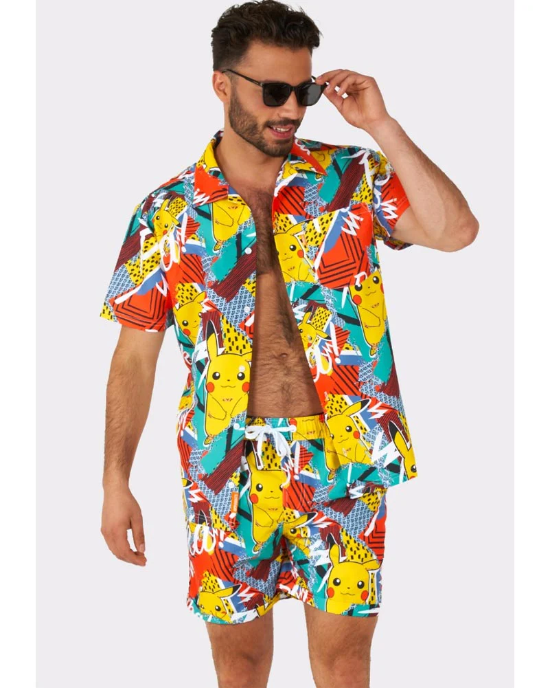 Opposuit Summer Pika Pikachu Mens Swim Suit - Image 7