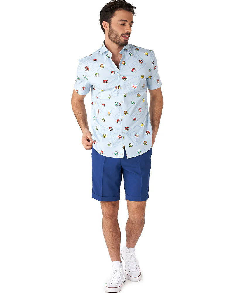 Opposuit Summer Super Mario Icons Mens Shirt - Image 5
