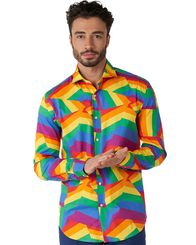 Opposuit Zig Zag Rainbow Mens Shirt - Image 2