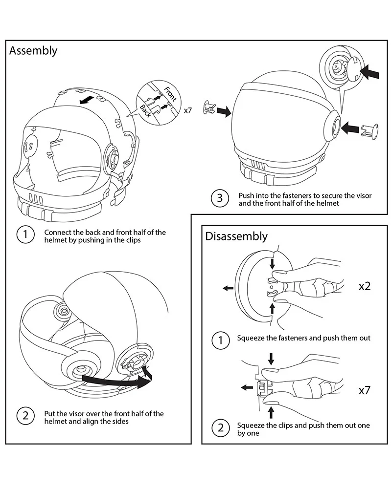 Orange Astronaut Kids Costume with Helmet - Image 7