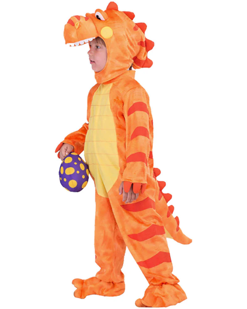 Orange T Rex Kids Costume - Image 3