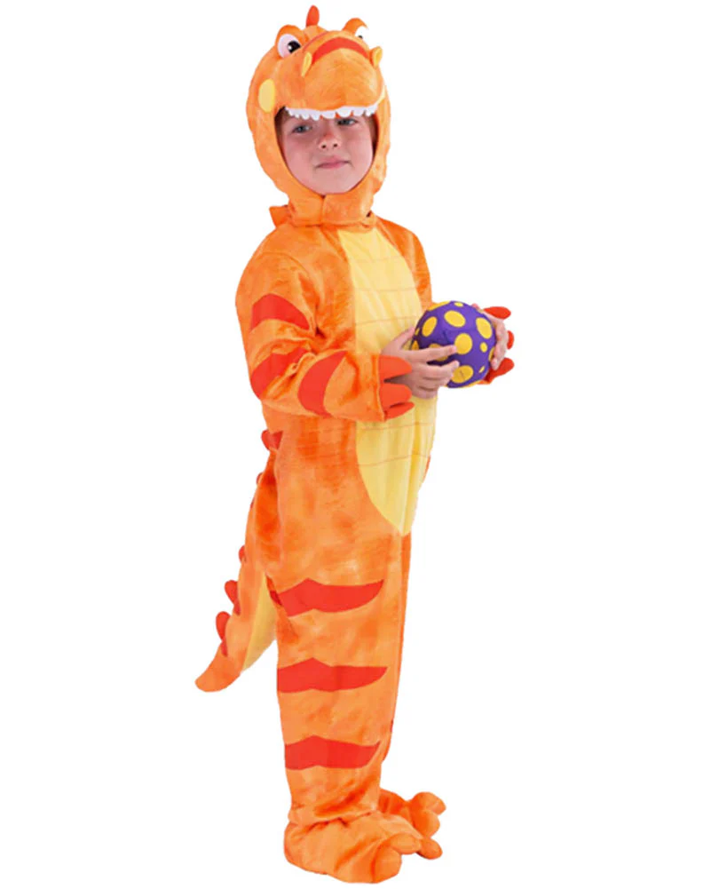 Orange T Rex Kids Costume - Image 4