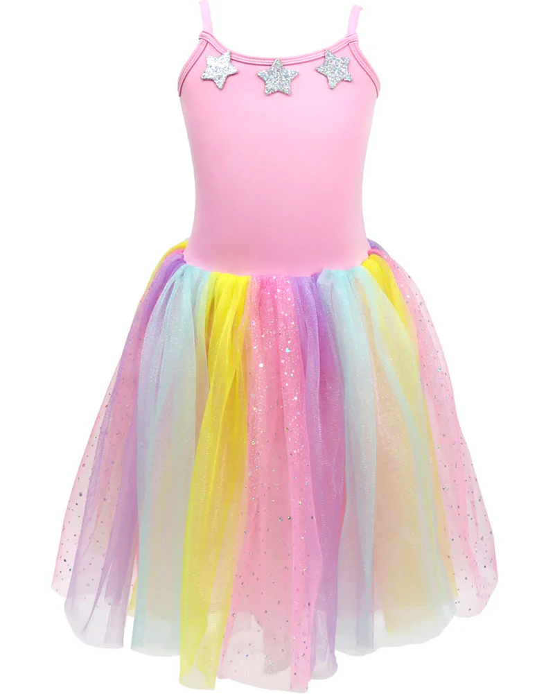 Over the Rainbow Star Tutu Dress Girls Book Week Costume