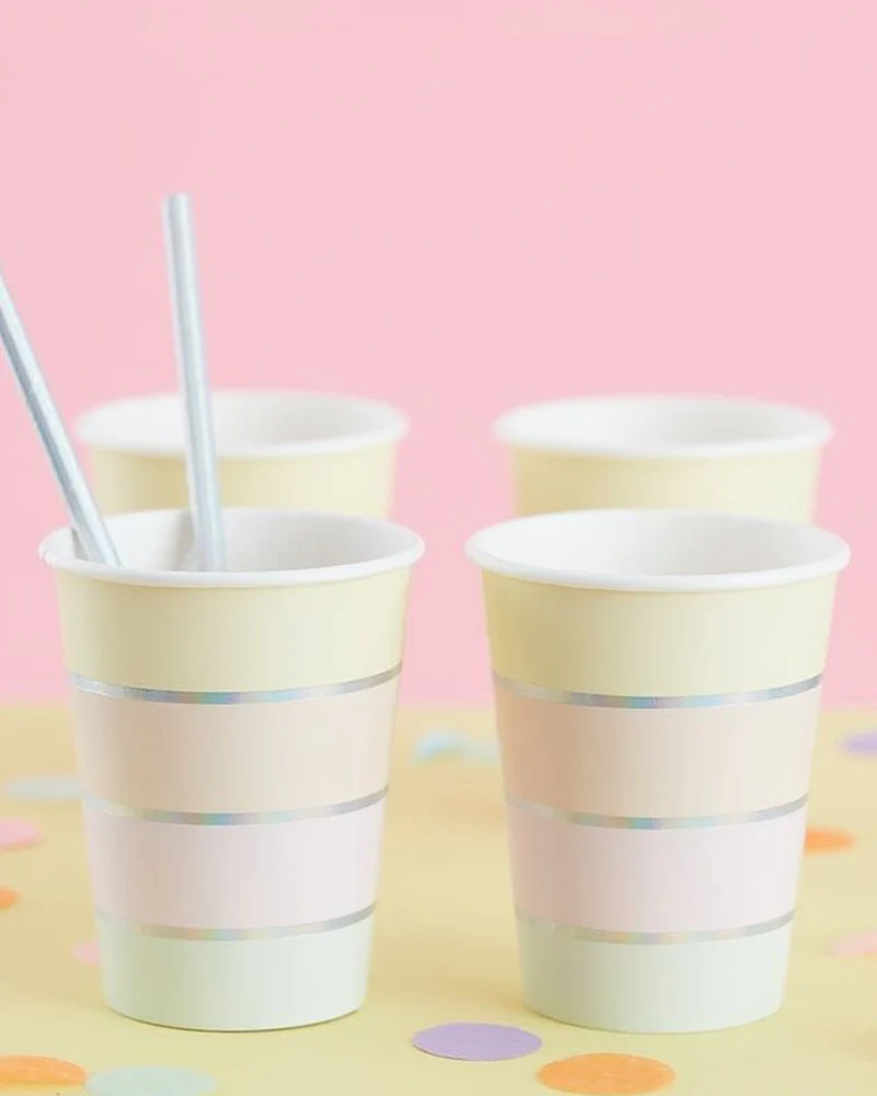 Pastel Party Paper Cups Pack of 8 - Image 2