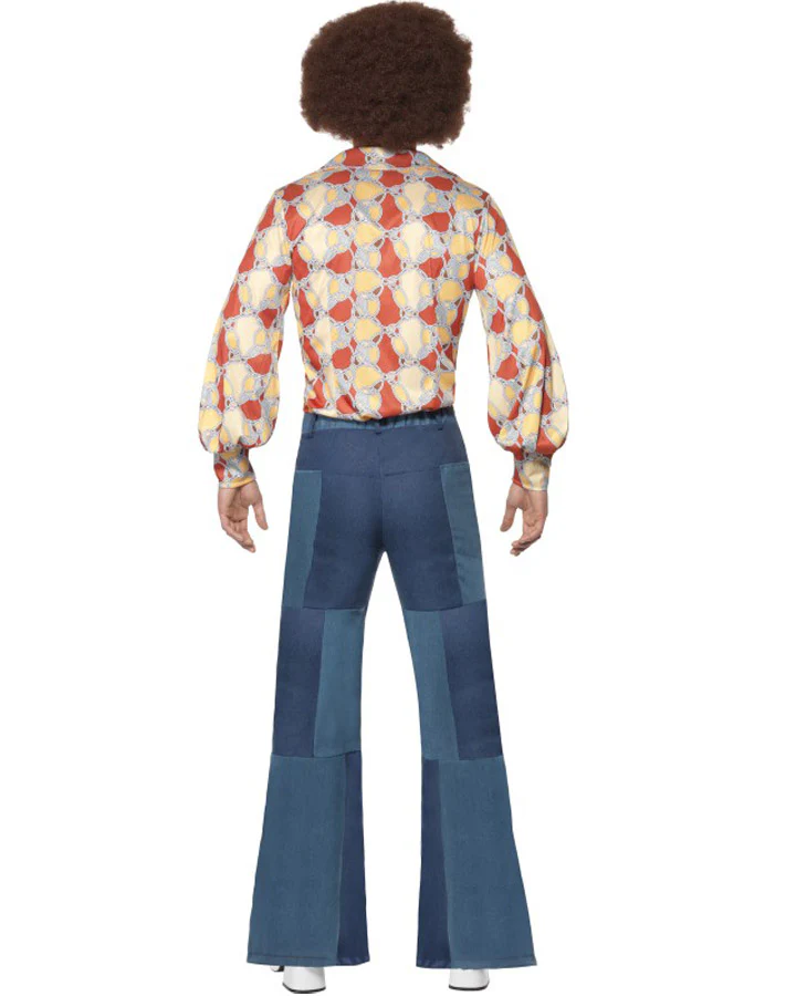 60s Patchwork Flared 1970s Mens Pants - Image 3