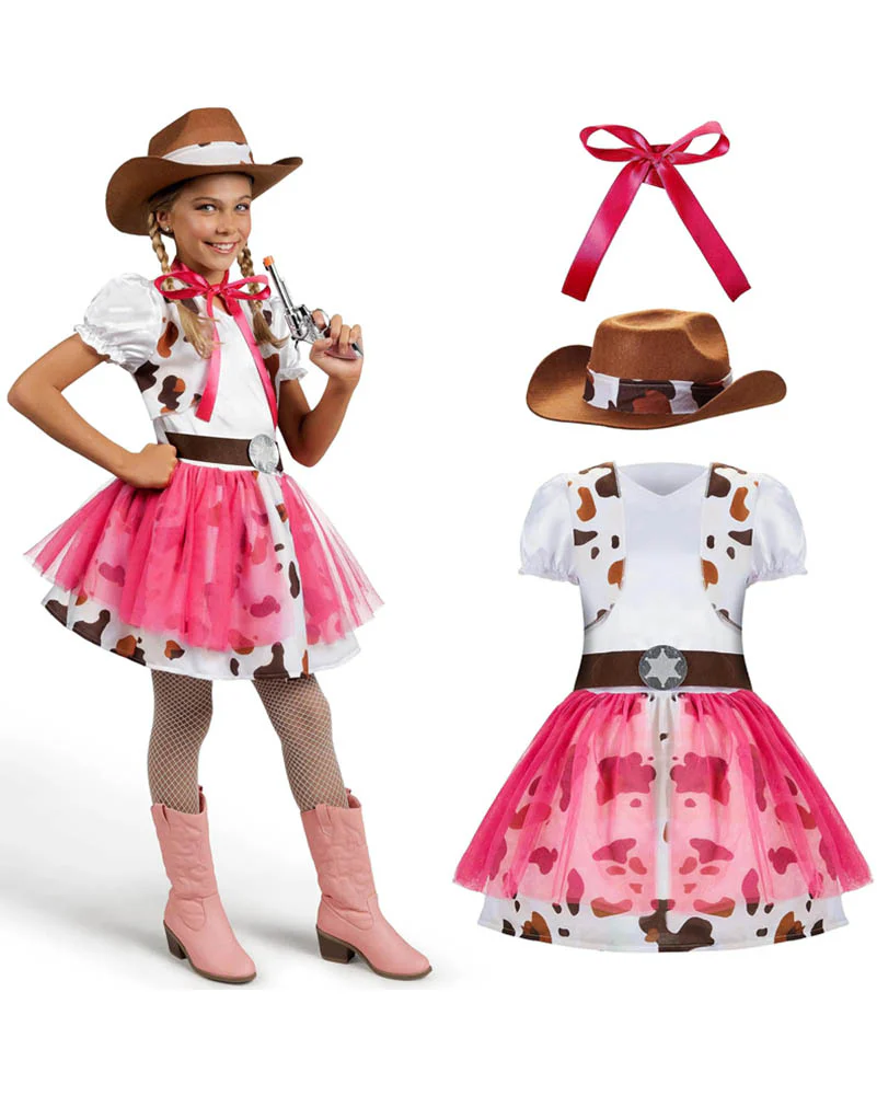 Pink Cowgirl Girls Costume - Image 2
