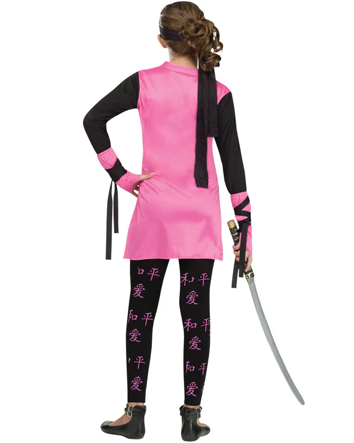Pink Dragon Ninja Girls Costume - Image 2