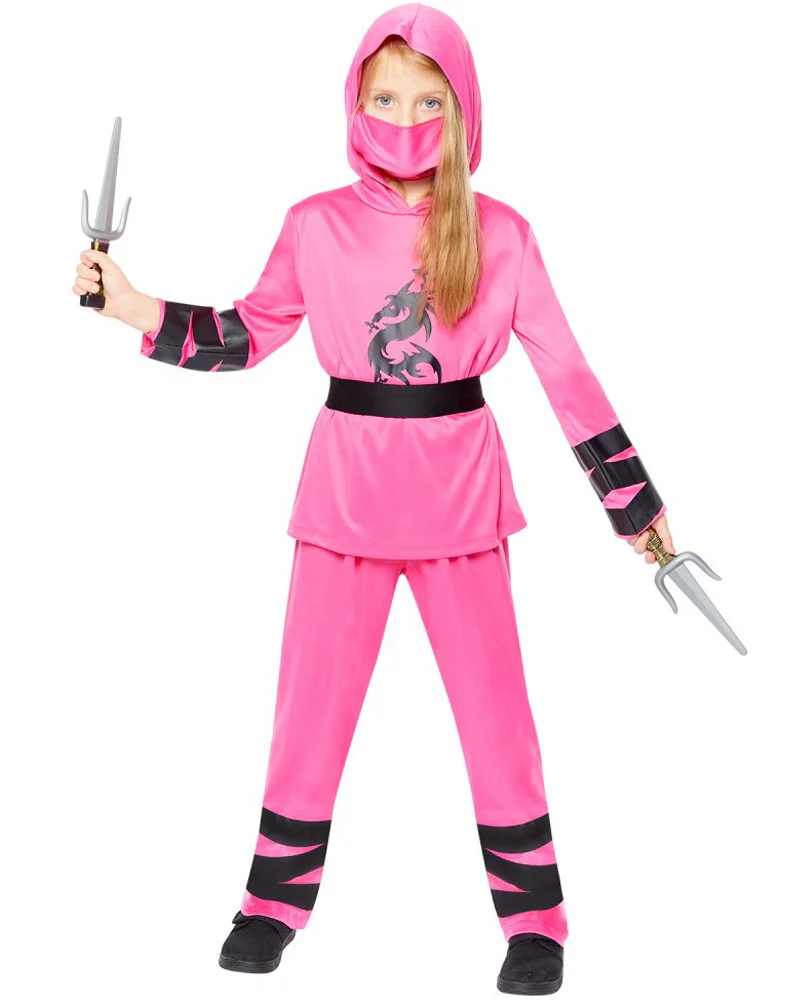 Pink Ninja Girls Costume 10-12 Years - Image 5