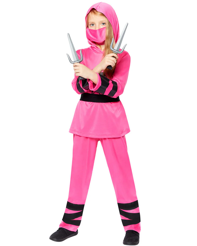 Pink Ninja Girls Costume 4-6 Years