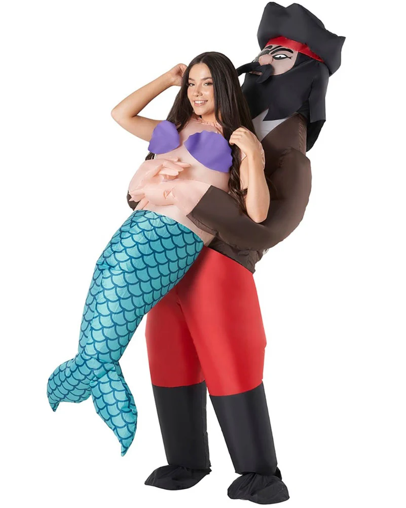 Pirate Mermaid Inflatable Pick Me Up Adult Costume - Image 3