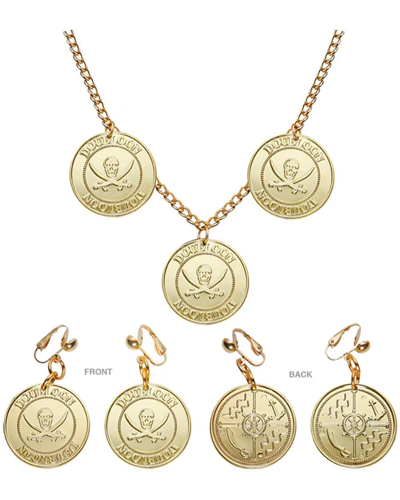 Pirate Necklace and Earrings Set - Image 3