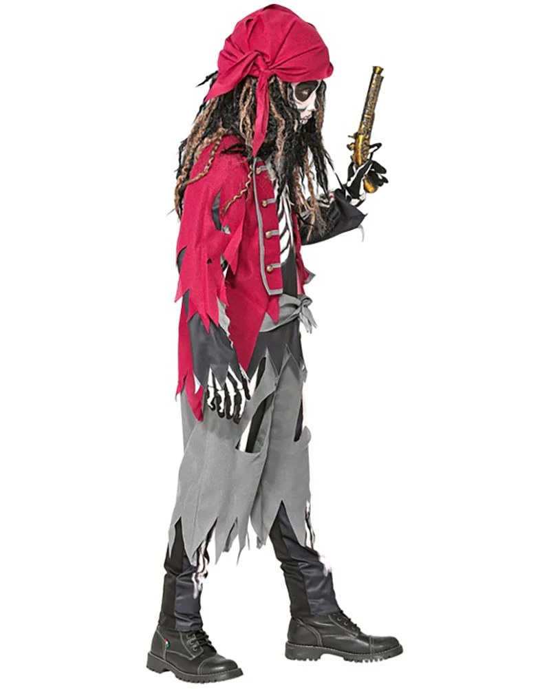 Pirate Skeleton Boys Costume - Image 4