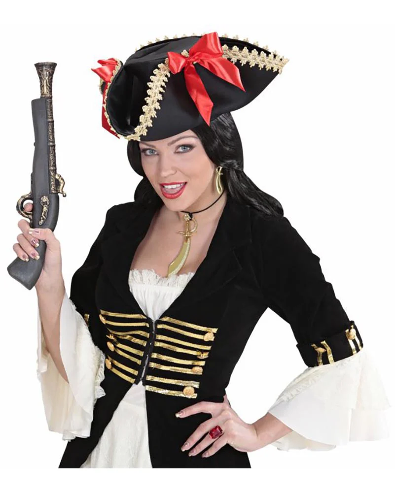 Pirate Tricorn Hat with Bows - Image 3