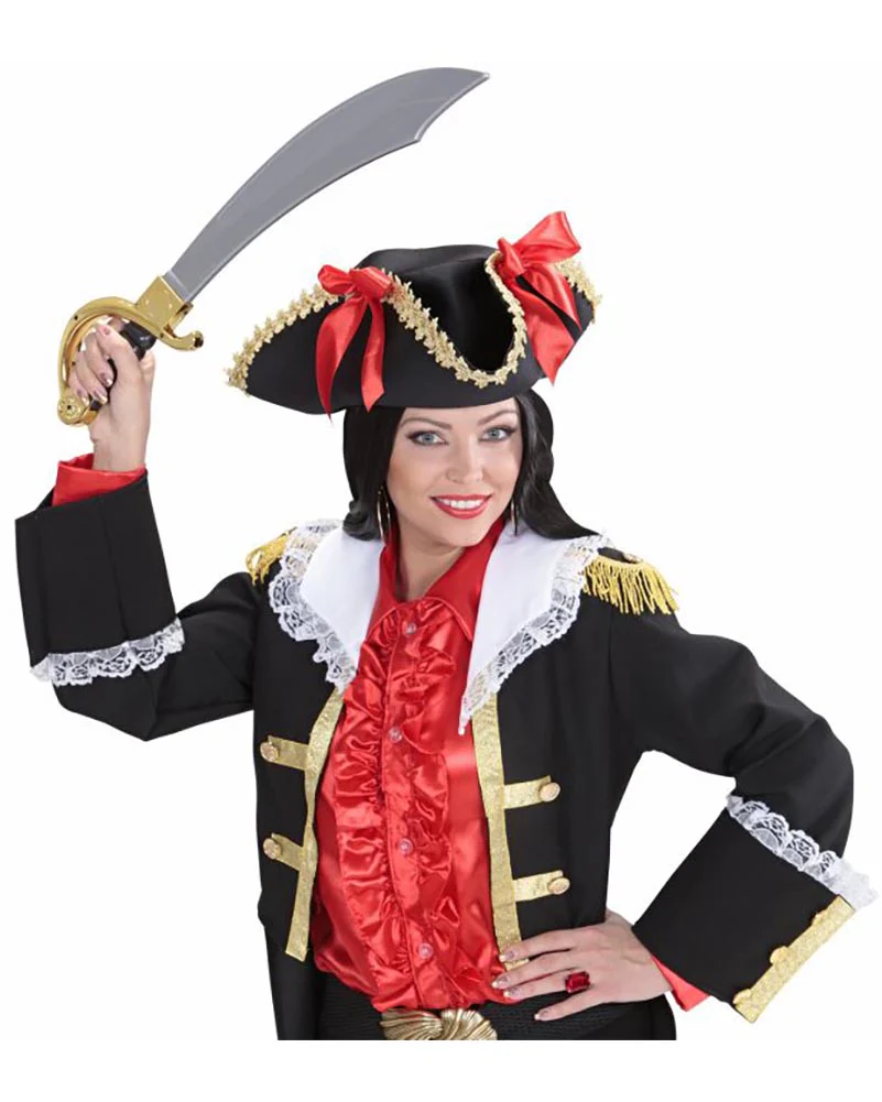 Pirate Tricorn Hat with Bows - Image 5