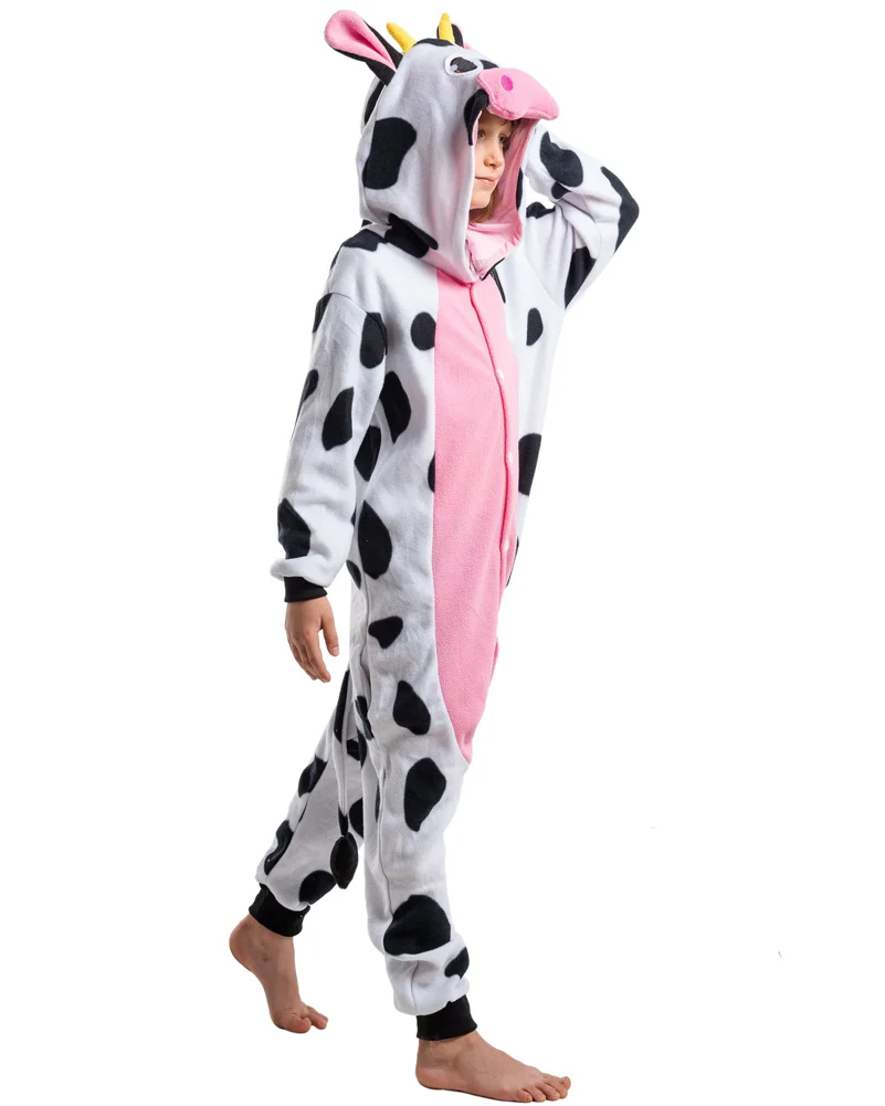 Plush Cow Onesie Kids Costume - Image 3