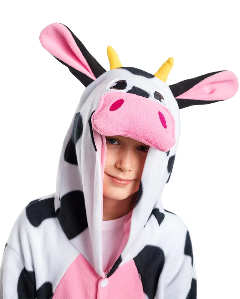 Plush Cow Onesie Kids Costume - Image 4