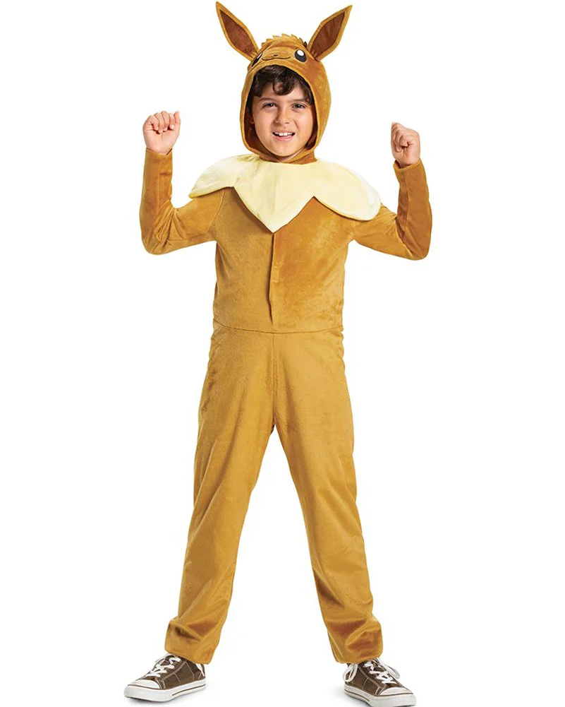 Pokemon Eevee Hooded Classic Jumpsuit Kids Costume - Image 2