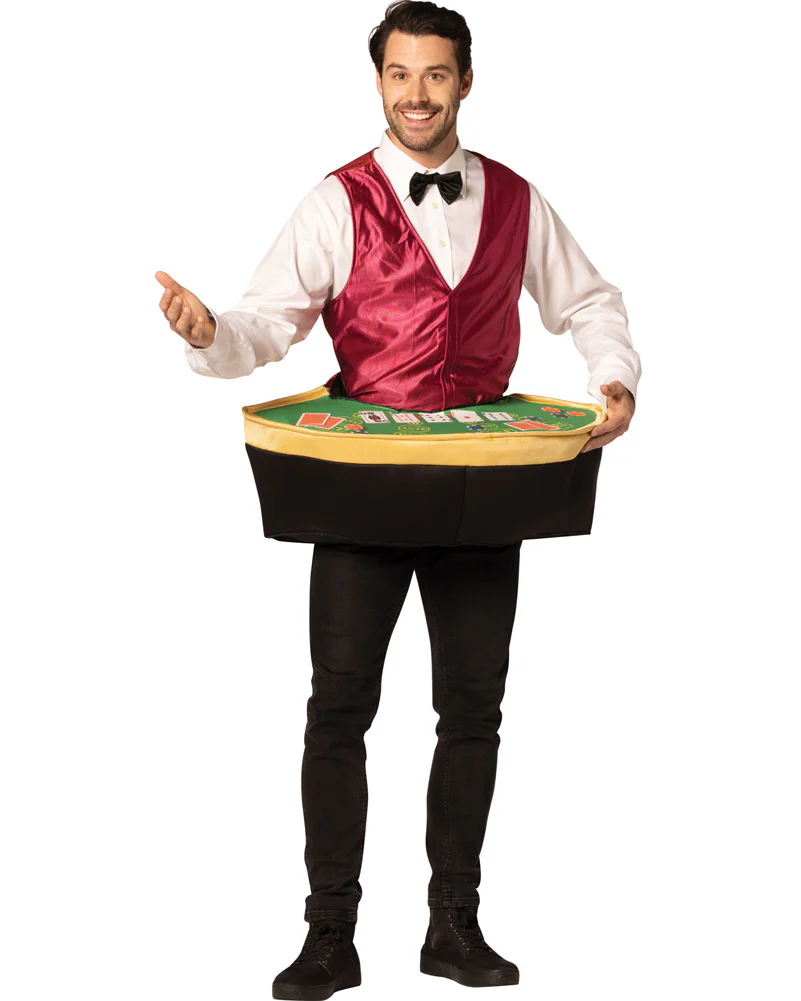 Poker Dealer with Table Adult Costume - Image 2