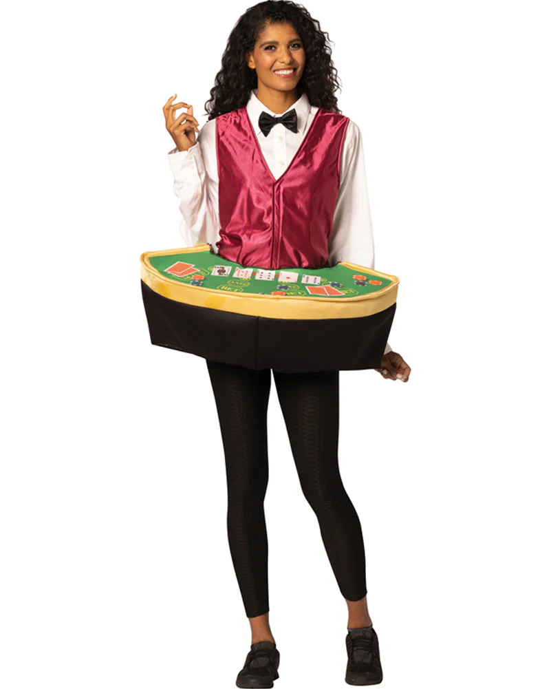 Poker Dealer with Table Adult Costume - Image 3