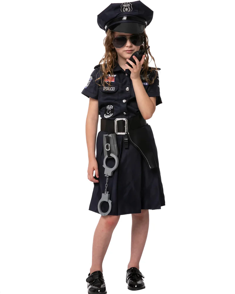 Police Officer Complete Girls Costume - Image 4