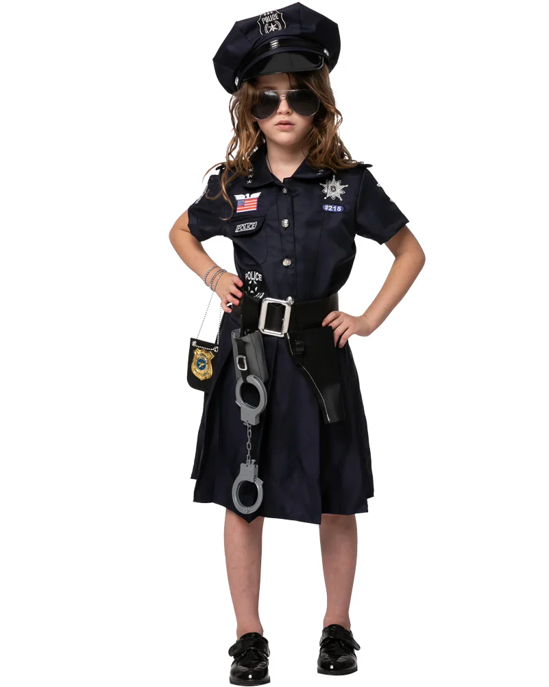 Police Officer Complete Girls Costume - Image 5