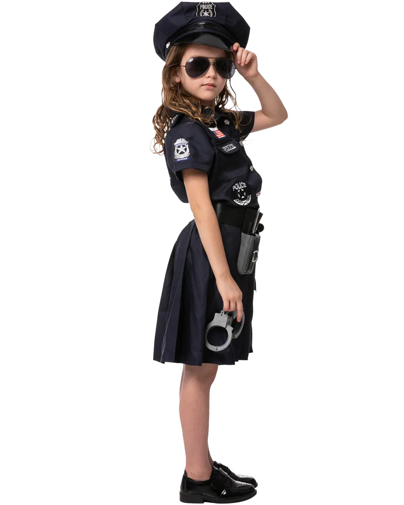Police Officer Complete Girls Costume - Image 6