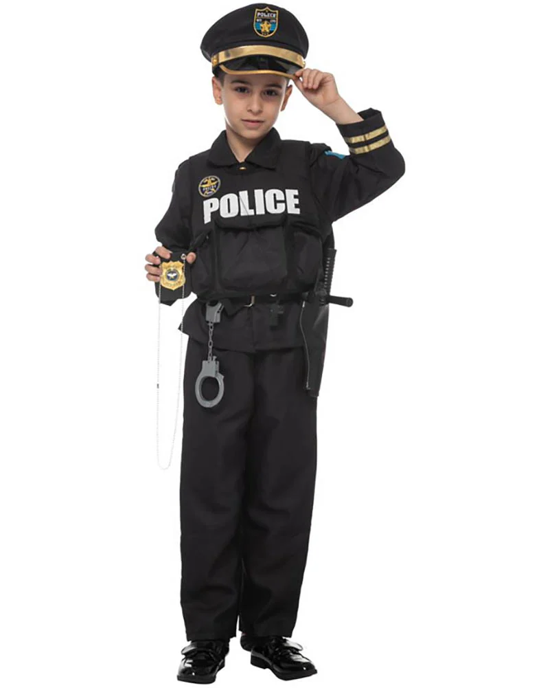 Police Uniform Boys Costume - Image 3
