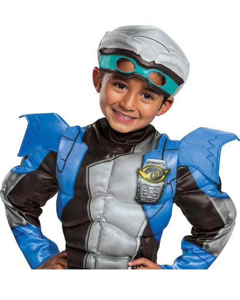 Power Rangers Silver Ranger Beast Morpher Classic Muscle Toddler Costume - Image 3