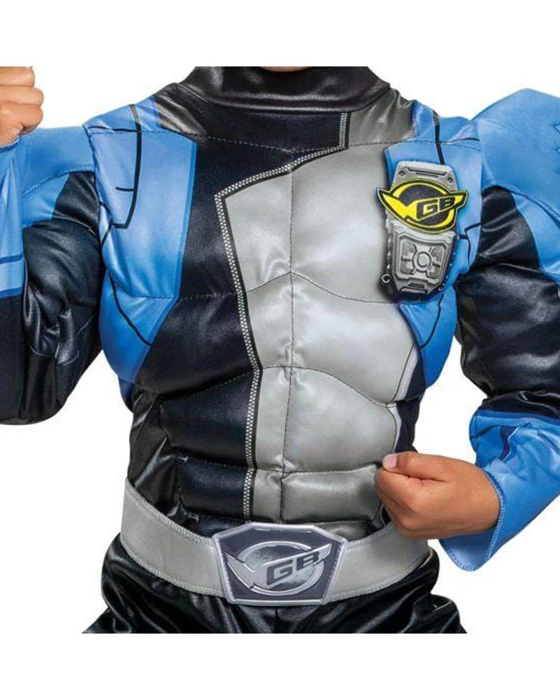 Power Rangers Silver Ranger Beast Morpher Classic Muscle Toddler Costume - Image 5