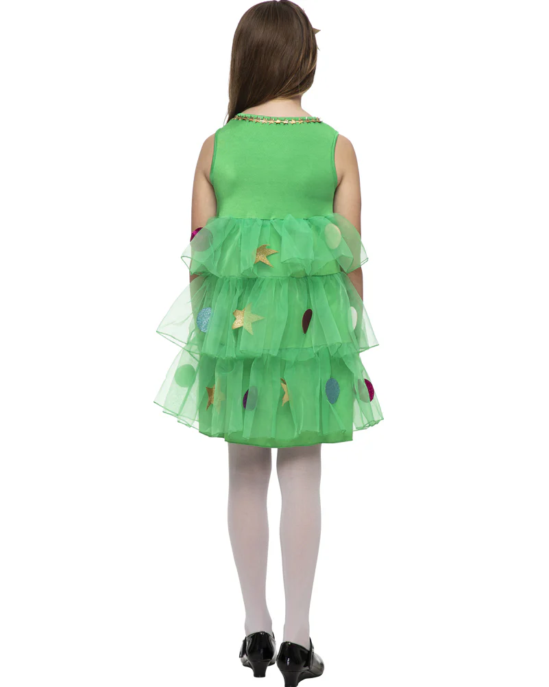 Pretty Christmas Tree Girls Christmas Costume - Image 3
