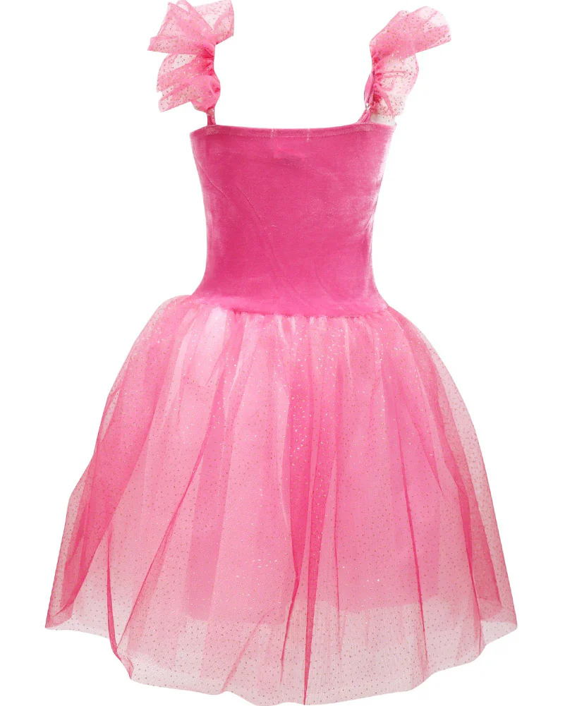 Princess Rose Velvet Dress with Tulle Skirt Girls Book Week Costume - Image 5