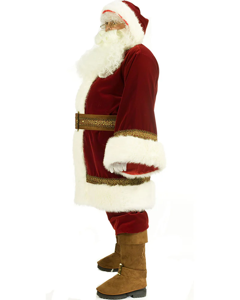 Professional Old Time Santa Mens Christmas Costume - Image 3