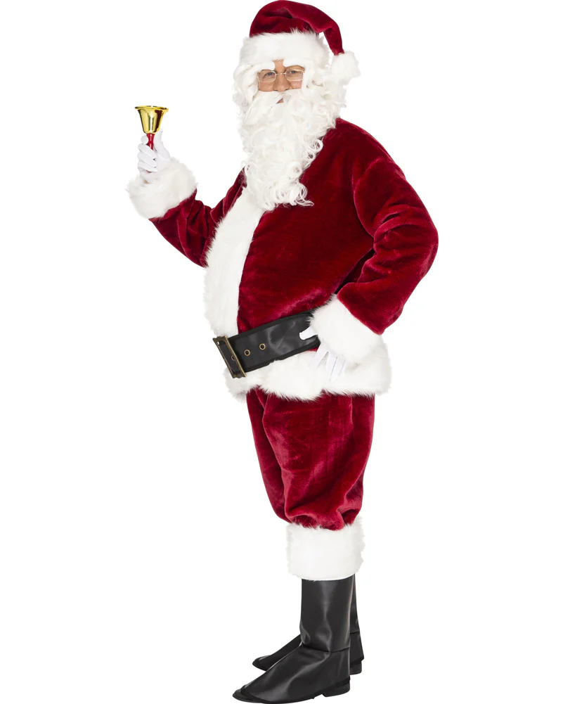 Professional Plush Santa Suit Mens Christmas Costume - Image 2