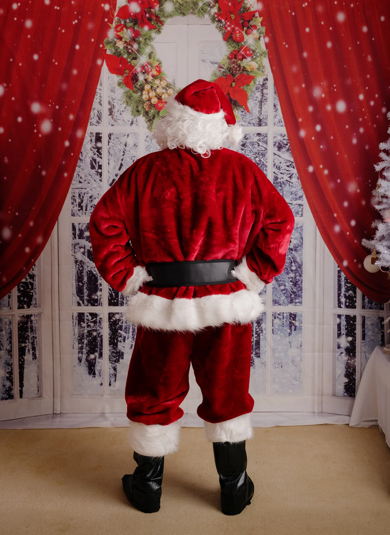 Professional Plush Santa Suit Mens Christmas Costume - Image 7
