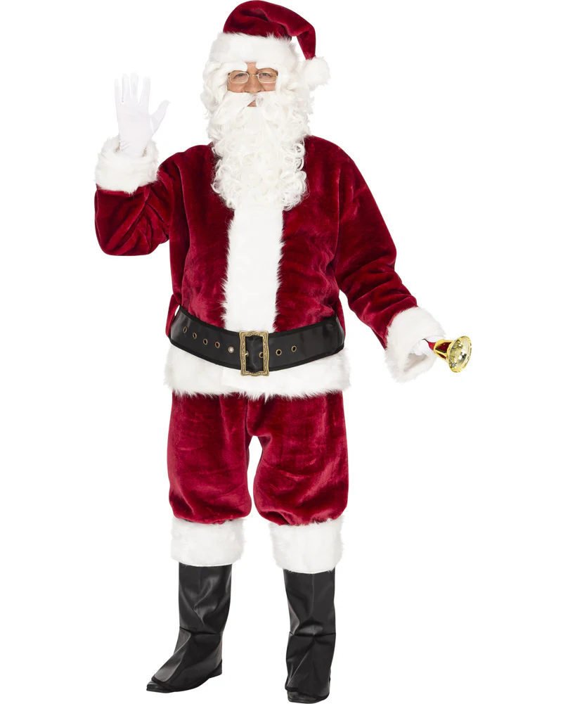 Professional Plush Santa Suit Plus Size Mens Christmas Costume - Image 2