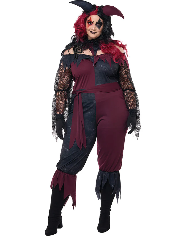 Psycho Jester Plus Size Womens Costume - Image 2