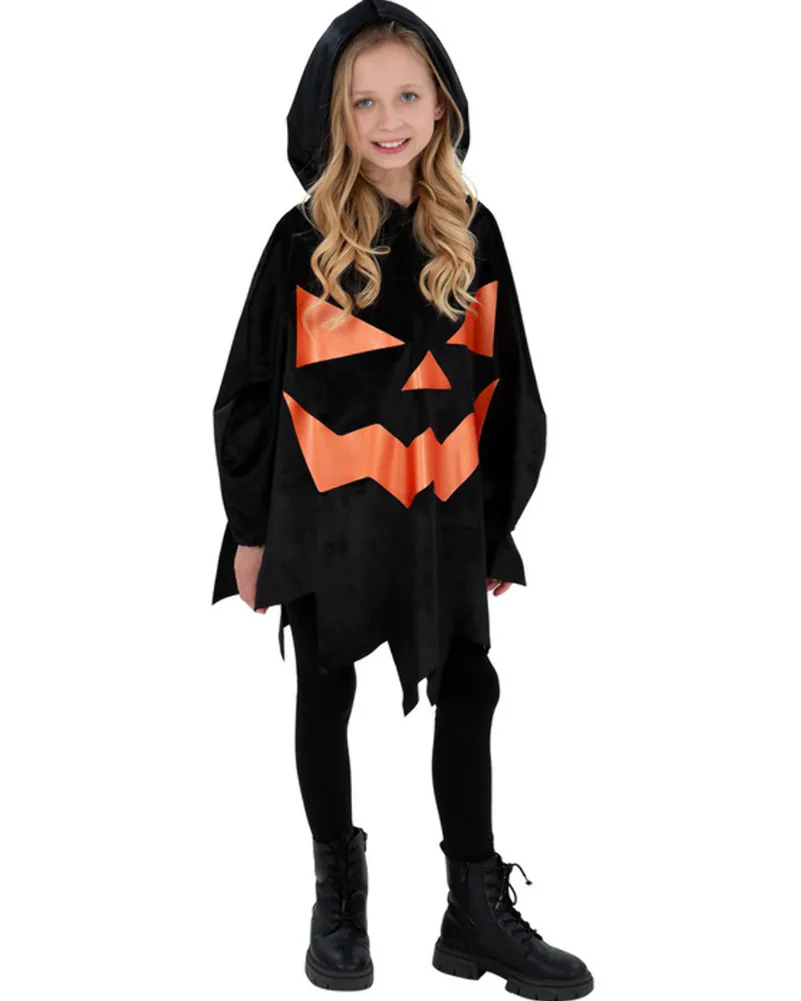 Pumpkin Kids Poncho - Image 2