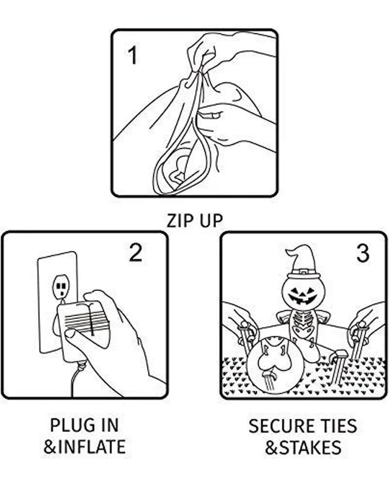 Pumpkin Wizard Lawn Inflatable 2.4m - Image 3